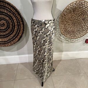 H&M Satin Snake Skin Maxi Skirt